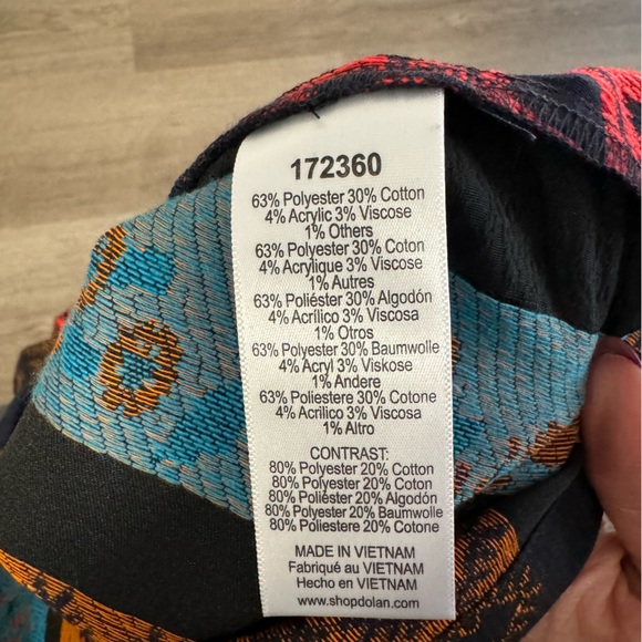 Anthropologie Dolan Patchwork Floral Geometric Boho Button Center Skirt medium - Picture 9 of 11